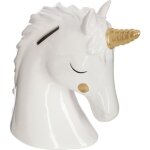 Tirelire enfant licorne blanc h16cm - atmosphera createur dinterieur