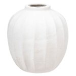 Atmosphera - vase boule en c�ramique amia - h. 28 cm - blanc