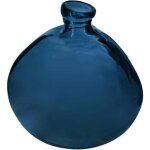 Vase rond uly en verre recycl�bleu orage d33cm - atmosphera cr�ateur dint�rieur