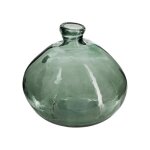 Vase rond verre recycl� vert kaki d23cm - atmosphera createur dinterieur