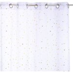Voilage enfant demoiselle �toile d or 140x250cm - atmosphera createur dinterieur - blanc