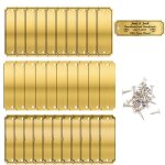 Atomstack 30 pcs plaque signal�tique vierge en laiton massif sadapte � la bo�te � bijoux en bois 76 x ...