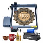 Atomstack a20 pro 130w machine de gravure laser avec rouleau rotatif et kit dassistance � lair 20w puissance ...