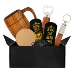 Atomstack ouvre - bouteille + sous - verre + chope � bi�re en bois de jujube 500ml + porte - cl�s en ...