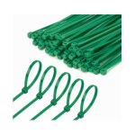 Attaches de c�ble - attaches de c�ble - lot de 100 - nylon - vert - simple