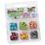 Attaches parisiennes fantaisies couleurs 10 mm. 6 Attaches parisiennes fantaisies couleurs 10 mm. 6