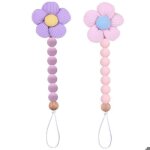 Attache - t�tines fleur b�b� - lot de 2 d�cos marguerite pour gar�ons et filles clip antigoutte id�al ...