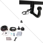 Attelage peugeot partner iii l2 (07 / 18 - ) col de cygne + faisceau universel 7 broches + boitier �lectroniqu ...