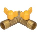 Atyhao vanne de gaz naturel robinet  tournant sphrique  gaz combustible  3 voies g1 / 2 raccord de ...