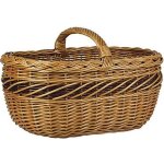 Aubry gaspard - panier en osier buff - grande taille - 48x36x23 cm