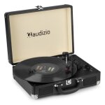 Platine vinyle - audizio - rp114bk - rtro - haut - parleurs intgrs - numrisation usb