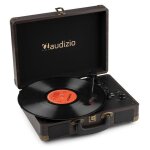 Platine vinyle - audizio - rp116dw - bluetooth in & out - haut - parleurs intgrs - vintage noyer