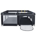 Aufun 150 x 180 x 68 cm parc pour b�b� avec barri�res anti - collision en mousse filet respirant fermeture ...