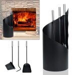 Aufun 4 pièces kit de nettoyage de cheminées serviteur de cheminée pelle à cendres balai et support outils ... Aufun 4 pièces kit de nettoyage de cheminées serviteur de cheminée pelle à cendres balai et support outils ...
