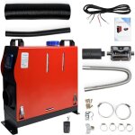 Chauffage de stationnement diesel - aufun - 8kw - 12v - rouge - t�l�commande lcd