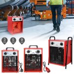 Aufun 9kw radiateur lectrique avec 3 niveaux de chauffage protection contre les surcharges pour intrieure ...