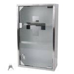 Aufun armoire à pharmacie en acier inoxydable 30 x 12 x 50cm 3 niveaux armoire à pharmacie argent avec ... Aufun armoire à pharmacie en acier inoxydable 30 x 12 x 50cm 3 niveaux armoire à pharmacie argent avec ...