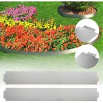 Aufun bordure de jardin gazon en acier galvanis� 20 m x 15 cm 20pcs pour jardin plantes potager