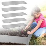 Aufun bordure de jardin gazon en acier galvanis� 5m x 15 cm 5pcs pour jardin plantes potager