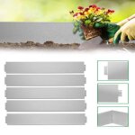 Aufun bordure de pelouse 30 m x 15 cm 30 pi�ces bordure de jardin gazon en acier galvanis� pour jardin ...