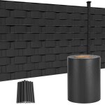 Aufun brise vue occultant cloture en pvc 450g - m� avec 30 clips pour cl�ture de jardin exterieur anthracite ...