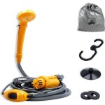 Douche de camping - aufun - portable 12 v - tuyau de 2 m - cble de 5 m - accessoires inclus