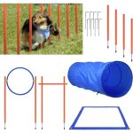 Aufun ensemble dquipement dagilit pour chiens tunnel dobstacles dentranement hauteur rglable