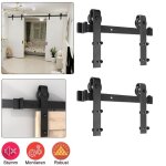 Aufun ensemble de quincaillerie pour porte coulissante syst�me de porte 366cm coulissante avec rails ...