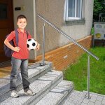 Rampe descalier en acier inoxydable aufun - 160 cm - intrieur & extrieur