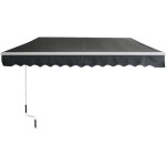 Aufun store � bras articul� en aluminium et polyester housse de protection solaire avec manivelle 250 ...