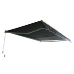 Aufun store � bras articul� en aluminium et polyester housse de protection solaire avec manivelle 300 ...