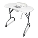 Aufun table de manucure pliable portable avec roulettes avec tiroir de rangement et sac portable 98 x ... Aufun table de manucure pliable portable avec roulettes avec tiroir de rangement et sac portable 98 x ...