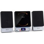 Micro chane verticale auna microstar avec lecteur cd bluetooth usb et tlcommande - argent