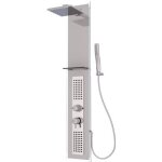 Aurlane colonne de douche hydromassante avec robinet mitigeur mécanique crystal - blanc Aurlane colonne de douche hydromassante avec robinet mitigeur mécanique crystal - blanc