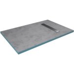 Aurlane receveur de douche à carreler showerplate - 90 x 140 cm - caniveau intégré - gris graphite Aurlane receveur de douche à carreler showerplate - 90 x 140 cm - caniveau intégré - gris graphite