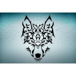 Autocollant a4 grande taille loup wolf motard tuning sticker biker voiture r2