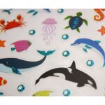 Autocollants - animaux de la mer - paillettes - 18 cm