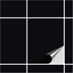 Autocollants pour carreaux 20x25 cm film autocollant pour carrelage de salle de bains et de cuisine noir ...