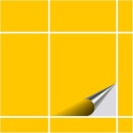 Autocollants pour carreaux 20x25 cm film autocollant pour carrelage de salle de bains et de jaune brillant#4 ...