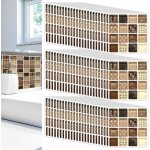 Autocollant carreau 72 pi�ces autocollant en tuile imperm�able auto - adh�sif autocollant pour cuisine ...