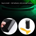 Autocollant de pare - chocs - abi - pvc - noir - 100 cm x 9 cm