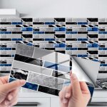 Autocollant effet carrelage mural pour dcoration intrieure dosseret auto - adhsif carreaux autocollants ...