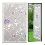 Autocollant pour fen�tre motif coquelicot violet - 60 cm x 2 m