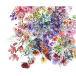 Autocollants fleurs scrapbooking - febest - 200 pi�ces - motifs floraux vari�s - color� - r�sistant � ...