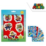 Autocollants - super mario - 8 feuilles - mixte - a partir de 5 ans - enfant