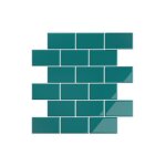 Autocollants muraux 3d - veelike - turquoise - imperm�able - 12 pi�ces - 305x305cm