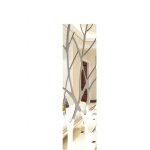 Autocollant mural de miroir 3d darbre en acrylique argent� amovible pour chambre ou salon.