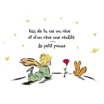 Autocollant mural - le petit prince - citations - jaune - d�coration murale - enfant