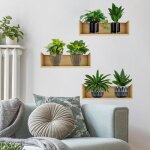 Autocollant mural - plante - vases 3d - imperm�able - d�coration contemporaine - salon
