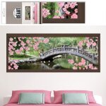 Autocollant mural jardin zen en trompe loeil